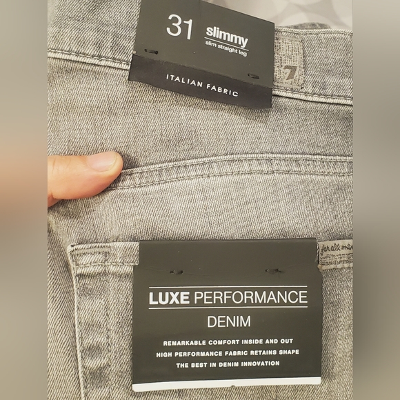 7 For All Mankind LUXE PERFORMANCE PLUS SLIMMY JEANS IN GREY - Picture 5 of 5